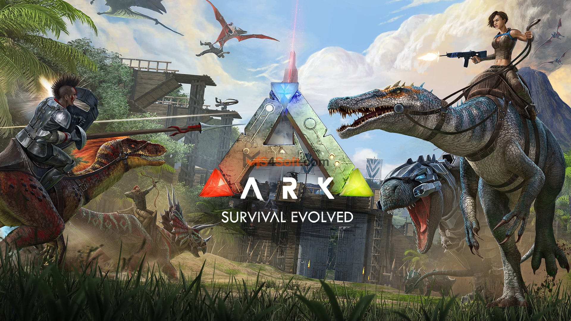 تحميل لعبة ارك سرفايفل للكمبيوتر Ark Survival Evolved 2023 من ميديا فاير بحجم صغير